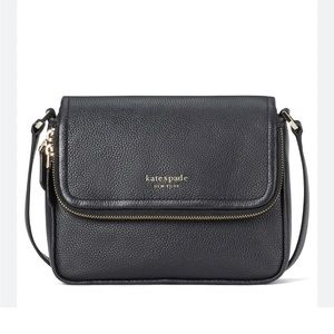 Kate Spade Run Around leather crossbody flap bag